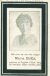  Brüls, overleden op zondag 18 december 1921